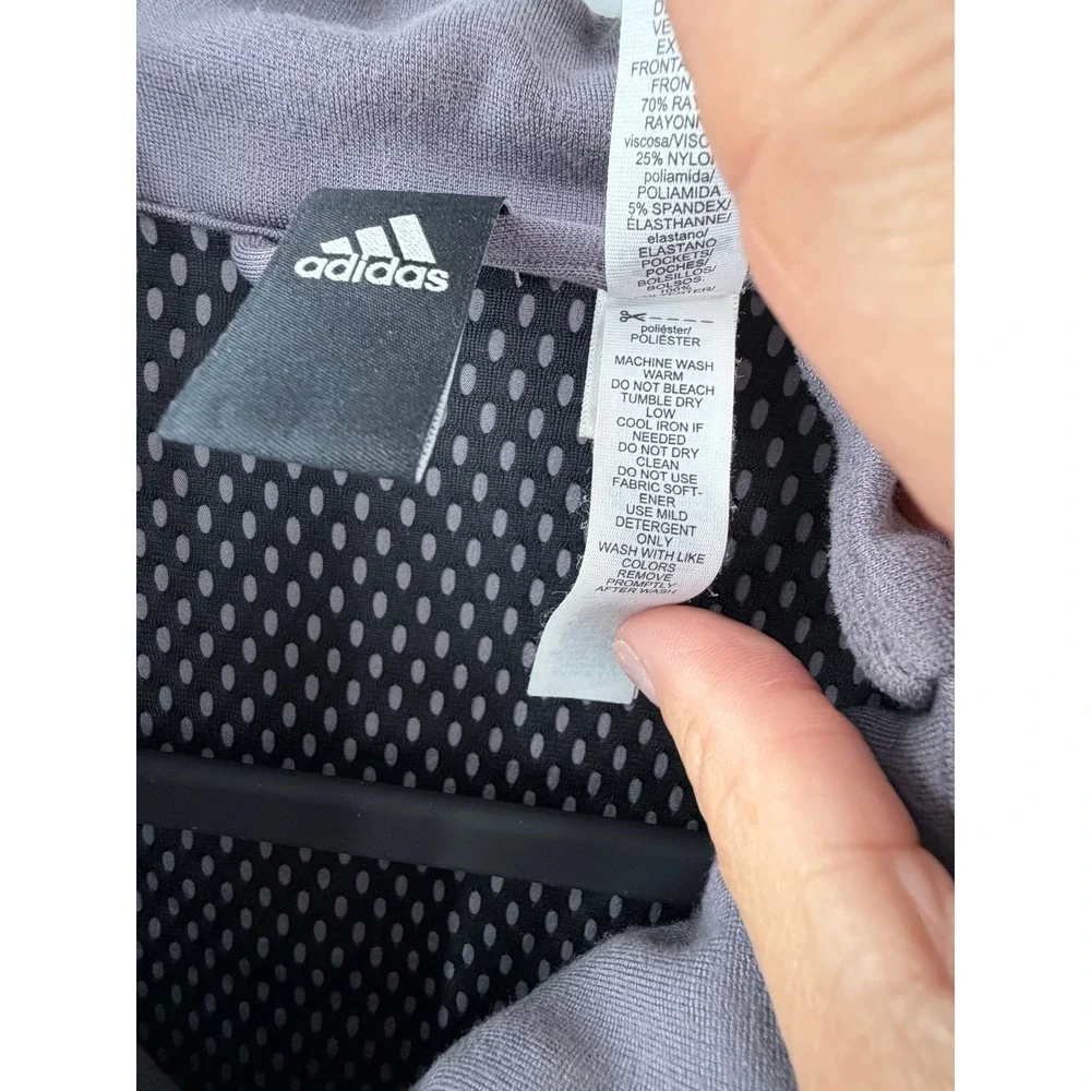 adidas Mens XL Gray 1/4 Zip Pullover Sportcore Athleisure Gorpcore Techwear